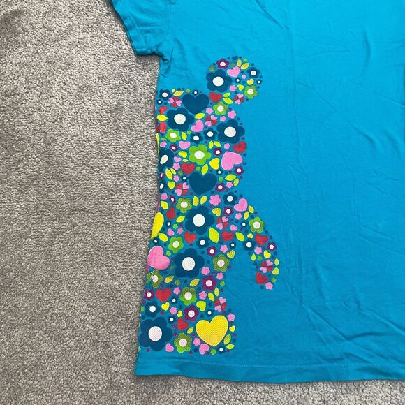 Disney Mickey Mouse Vinylmation Graphic T-Shirt Juniors Small Blue Crew Neck Tee - Picture 4 of 11